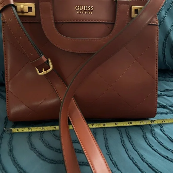 Guess Quilted Tan Satchel - Picture 9 of 9
